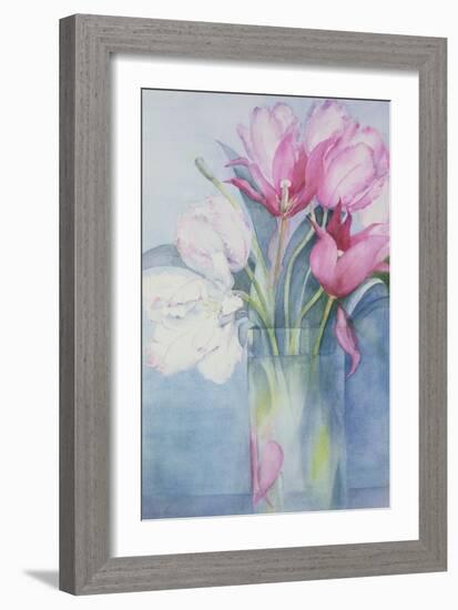 Pink Parrot Tulips and Marlette-Karen Armitage-Framed Giclee Print