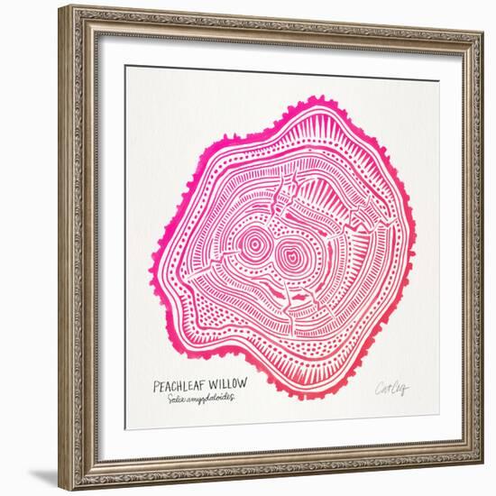 Pink Peach Leaf-Cat Coquillette-Framed Giclee Print