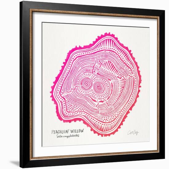 Pink Peach Leaf-Cat Coquillette-Framed Giclee Print