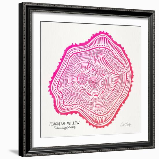 Pink Peach Leaf-Cat Coquillette-Framed Giclee Print