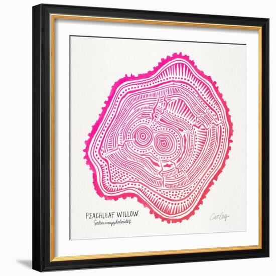 Pink Peach Leaf-Cat Coquillette-Framed Giclee Print