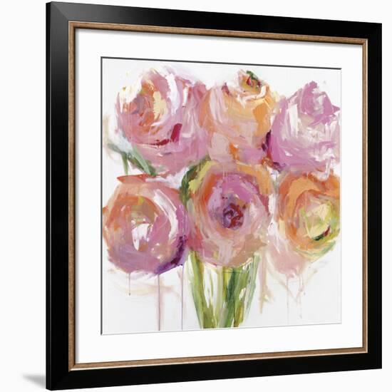 Pink Peonies-Emma Bell-Framed Giclee Print