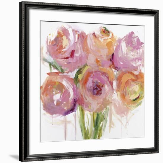 Pink Peonies-Emma Bell-Framed Giclee Print