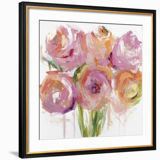 Pink Peonies-Emma Bell-Framed Giclee Print