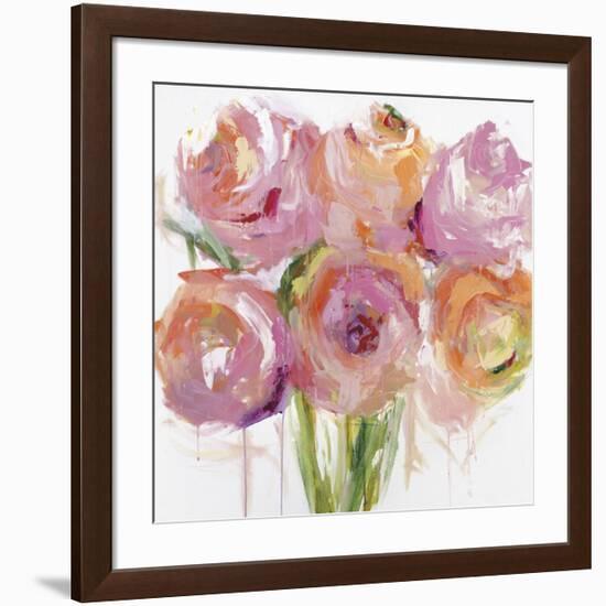 Pink Peonies-Emma Bell-Framed Giclee Print