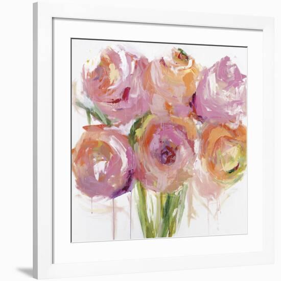 Pink Peonies-Emma Bell-Framed Giclee Print