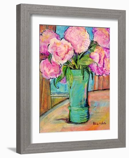 Pink Peonies-Blenda Tyvoll-Framed Art Print