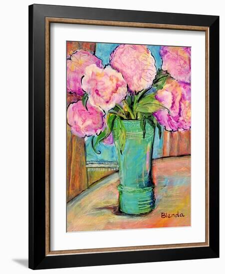 Pink Peonies-Blenda Tyvoll-Framed Art Print