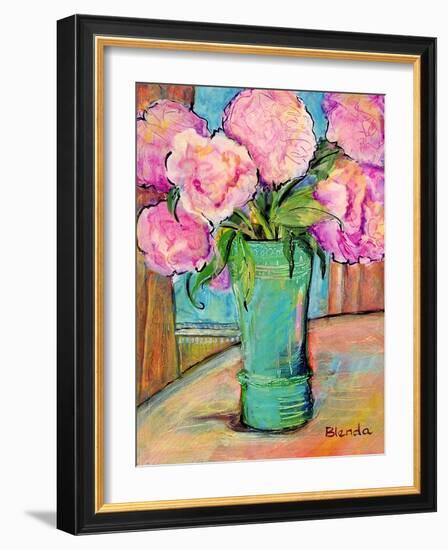 Pink Peonies-Blenda Tyvoll-Framed Art Print