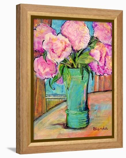 Pink Peonies-Blenda Tyvoll-Framed Stretched Canvas