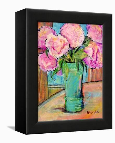 Pink Peonies-Blenda Tyvoll-Framed Stretched Canvas