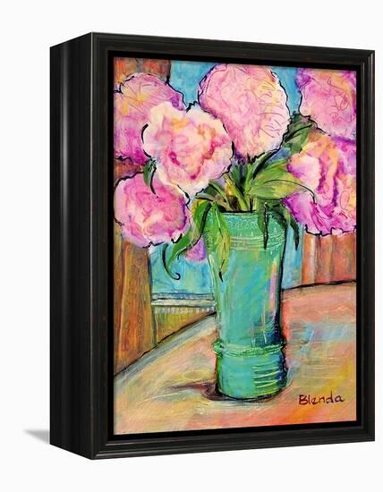 Pink Peonies-Blenda Tyvoll-Framed Stretched Canvas