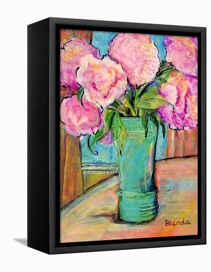 Pink Peonies-Blenda Tyvoll-Framed Stretched Canvas