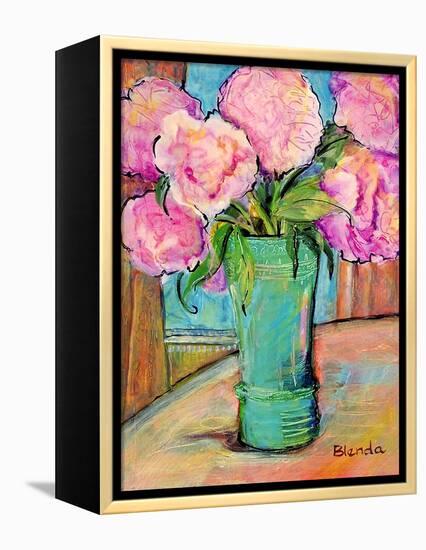 Pink Peonies-Blenda Tyvoll-Framed Stretched Canvas