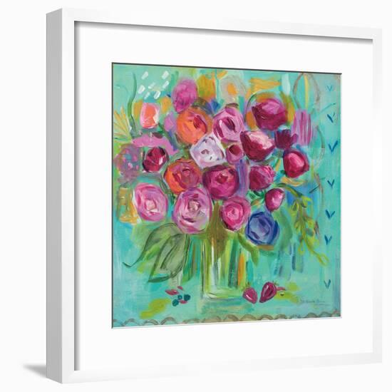 Pink Peonies-Farida Zaman-Framed Art Print