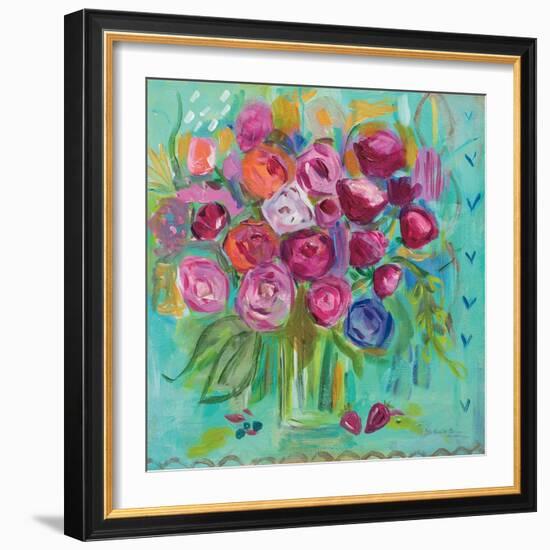 Pink Peonies-Farida Zaman-Framed Art Print