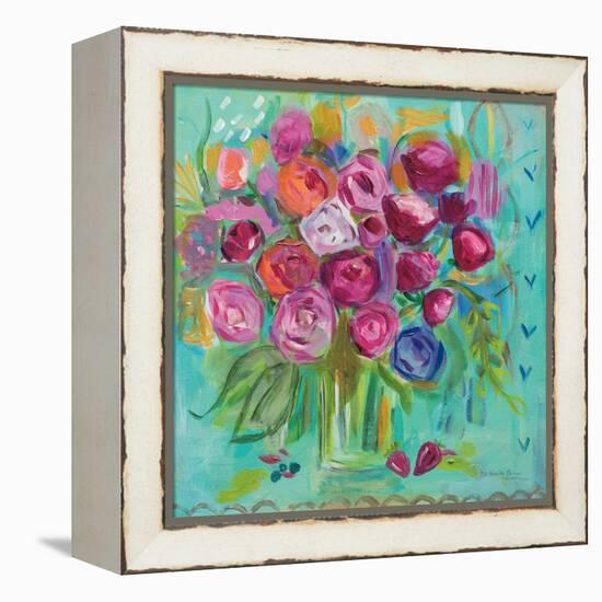 Pink Peonies-Farida Zaman-Framed Stretched Canvas