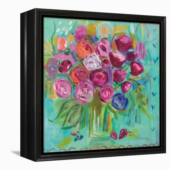 Pink Peonies-Farida Zaman-Framed Stretched Canvas