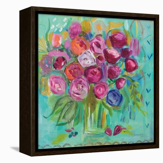 Pink Peonies-Farida Zaman-Framed Stretched Canvas