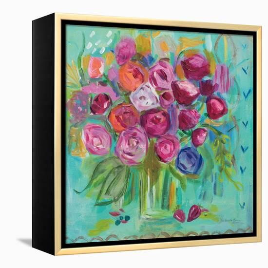 Pink Peonies-Farida Zaman-Framed Stretched Canvas