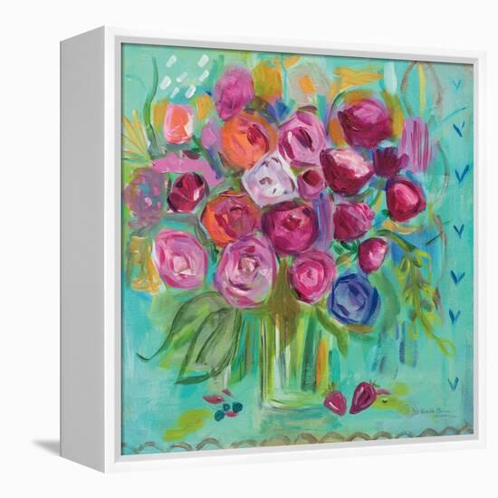 Pink Peonies-Farida Zaman-Framed Stretched Canvas