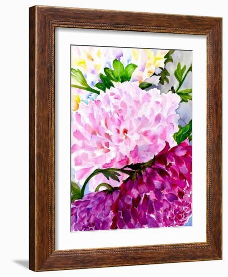 Pink Peony-Neela Pushparaj-Framed Giclee Print