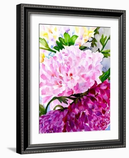 Pink Peony-Neela Pushparaj-Framed Giclee Print