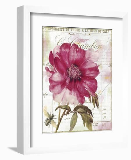 Pink Peony-Color Bakery-Framed Giclee Print