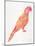 Pink Perched Parrot-Cat Coquillette-Mounted Art Print