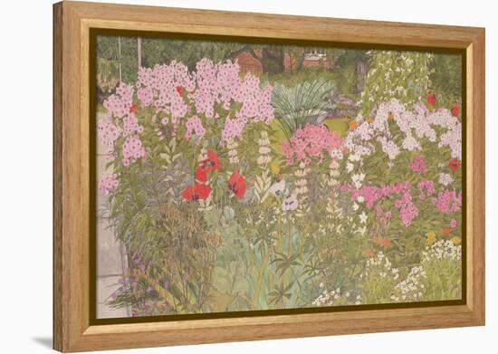 Pink Phlox in the Herbaceous Border-Linda Benton-Framed Premier Image Canvas