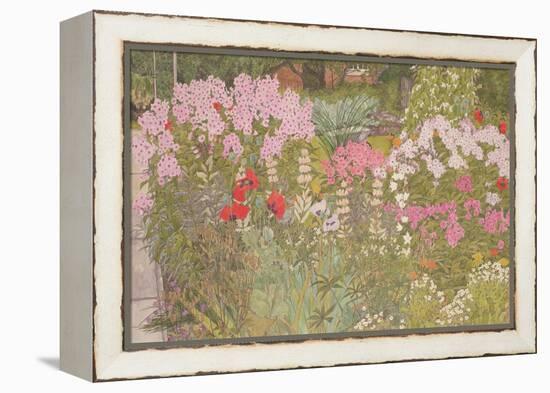 Pink Phlox in the Herbaceous Border-Linda Benton-Framed Premier Image Canvas