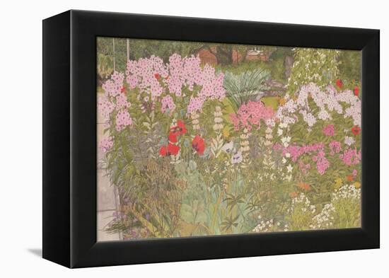 Pink Phlox in the Herbaceous Border-Linda Benton-Framed Premier Image Canvas