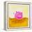 Pink Pig with Corkscrew Tail-null-Framed Premier Image Canvas