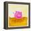 Pink Pig with Corkscrew Tail-null-Framed Premier Image Canvas