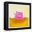 Pink Pig with Corkscrew Tail-null-Framed Premier Image Canvas