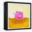 Pink Pig with Corkscrew Tail-null-Framed Premier Image Canvas