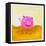 Pink Pig with Corkscrew Tail-null-Framed Premier Image Canvas