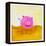 Pink Pig with Corkscrew Tail-null-Framed Premier Image Canvas