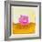 Pink Pig with Corkscrew Tail-null-Framed Premium Giclee Print