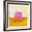 Pink Pig with Corkscrew Tail-null-Framed Premium Giclee Print