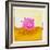 Pink Pig with Corkscrew Tail-null-Framed Giclee Print