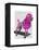 Pink Poodle and Skateboard-Fab Funky-Framed Stretched Canvas