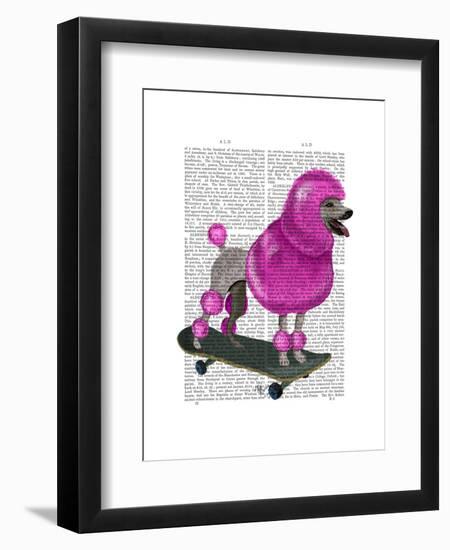 Pink Poodle and Skateboard-Fab Funky-Framed Art Print