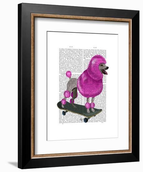 Pink Poodle and Skateboard-Fab Funky-Framed Art Print