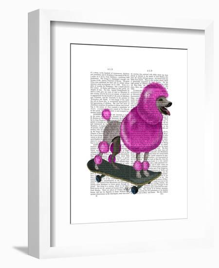 Pink Poodle and Skateboard-Fab Funky-Framed Art Print