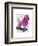 Pink Poodle and Skateboard-Fab Funky-Framed Art Print