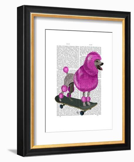 Pink Poodle and Skateboard-Fab Funky-Framed Art Print