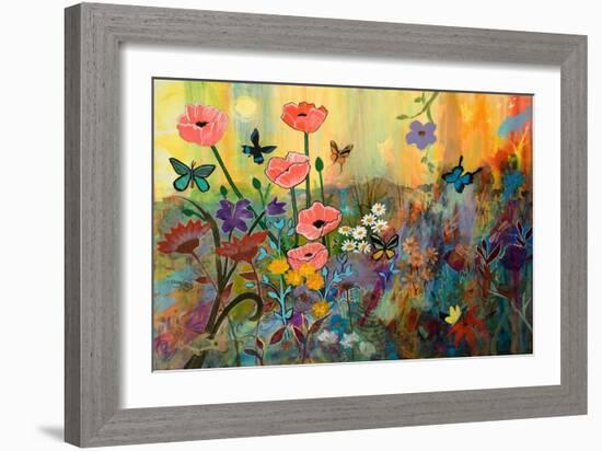 Pink Poppies in Paradise-Robin Maria-Framed Art Print