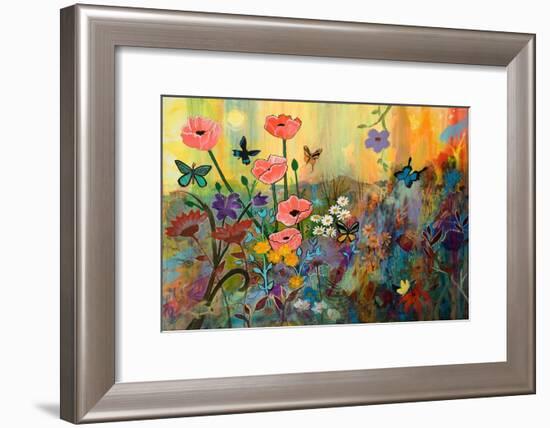 Pink Poppies in Paradise-Robin Maria-Framed Art Print