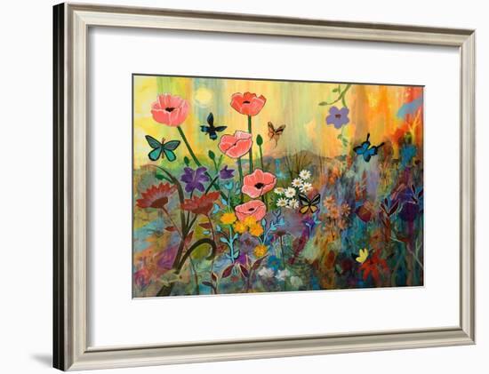 Pink Poppies in Paradise-Robin Maria-Framed Art Print